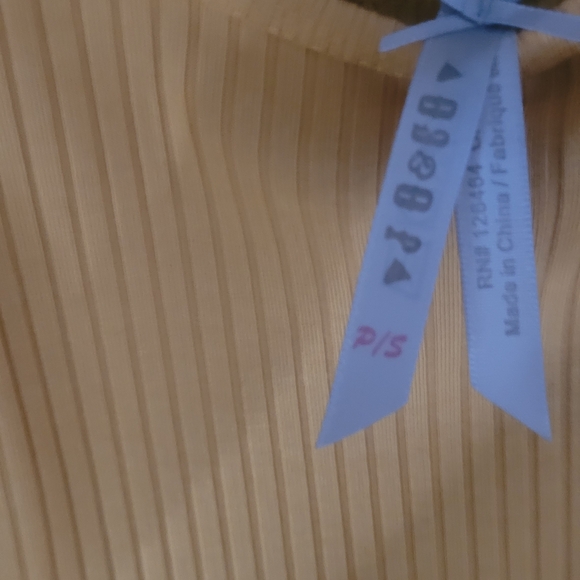 Mustard Ribbed Bodycon Small Dress - Picture 3 of 3